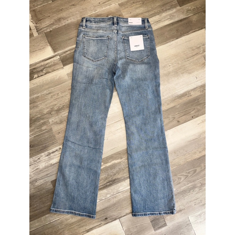 Vervet Miranda Bootcut Jeans Womens Blue Mid Rise Stretch Denim T6460 Size 28 A - Picture 5 of 8